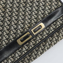 Christian Dior Trotter Canvas Chain Shoulder Bag Black Gold Auth 149437-19