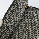 Christian Dior Trotter Canvas Chain Shoulder Bag Black Gold Auth 149437-11