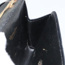 Christian Dior Trotter Canvas Chain Shoulder Bag Black Gold Auth 149437-21