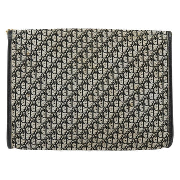 Christian Dior Trotter Canvas Chain Shoulder Bag Black Gold Auth 149437 - 0