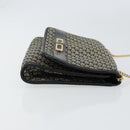 Christian Dior Trotter Canvas Chain Shoulder Bag Black Gold Auth 149437-3