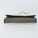 Christian Dior Trotter Canvas Chain Shoulder Bag Black Gold Auth 149437-5