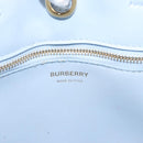 BURBERRY Frances Hand Bag Leather 2way Light Blue Gold Auth 149439-20
