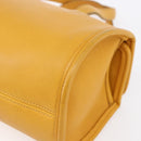 Coach Hand Bag Leather Gold Yellow Auth 149443-12