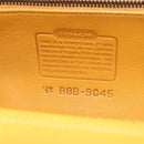 Coach Hand Bag Leather Gold Yellow Auth 149443-15