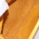 Coach Hand Bag Leather Gold Yellow Auth 149443-17