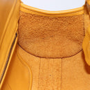 Coach Hand Bag Leather Gold Yellow Auth 149443-19