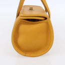 Coach Hand Bag Leather Gold Yellow Auth 149443-5