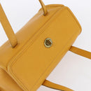 Coach Hand Bag Leather Gold Yellow Auth 149443-6