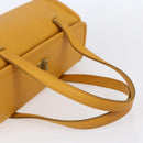 Coach Hand Bag Leather Gold Yellow Auth 149443-7