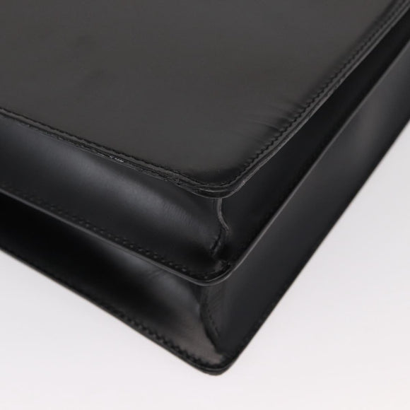LOEWE Anagram Business Bag Leather Black Auth 149444