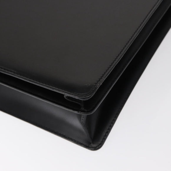 LOEWE Anagram Business Bag Leather Black Auth 149444