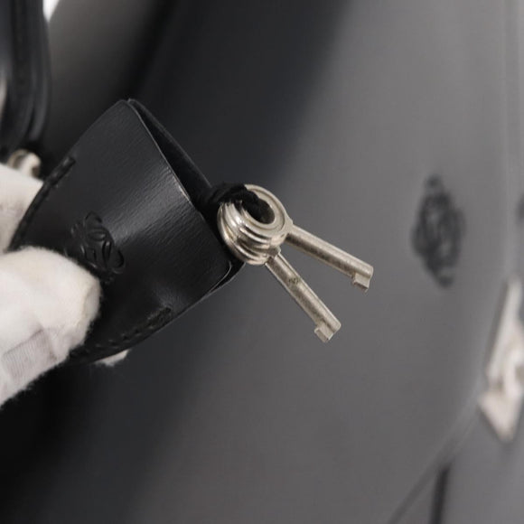 LOEWE Anagram Business Bag Leather Black Auth 149444