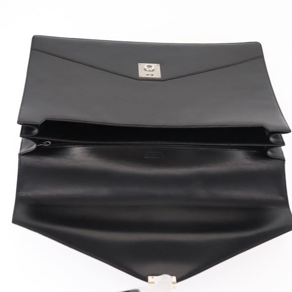 LOEWE Anagram Business Bag Leather Black Auth 149444
