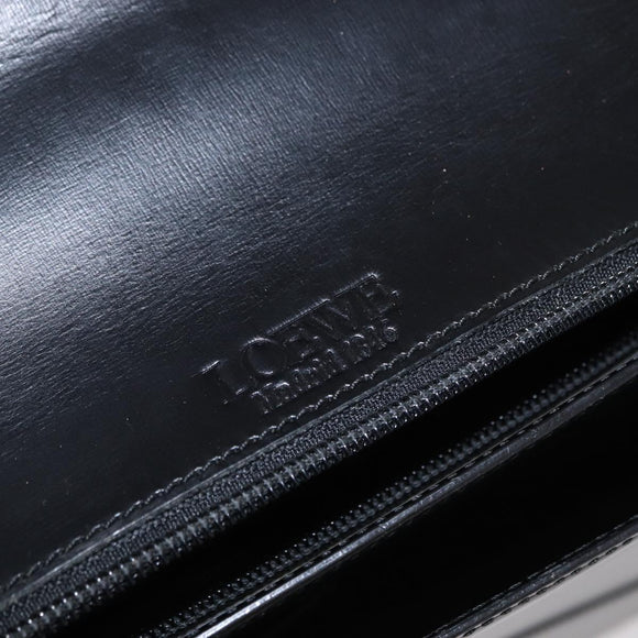 LOEWE Anagram Business Bag Leather Black Auth 149444