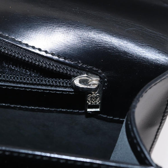 LOEWE Anagram Business Bag Leather Black Auth 149444