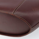 CARTIER Must Line Hand Bag Leather Bordeaux Gold Auth 149445-12