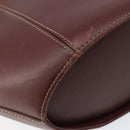CARTIER Must Line Hand Bag Leather Bordeaux Gold Auth 149445-13