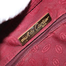 CARTIER Must Line Hand Bag Leather Bordeaux Gold Auth 149445-17
