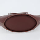 CARTIER Must Line Hand Bag Leather Bordeaux Gold Auth 149445-9