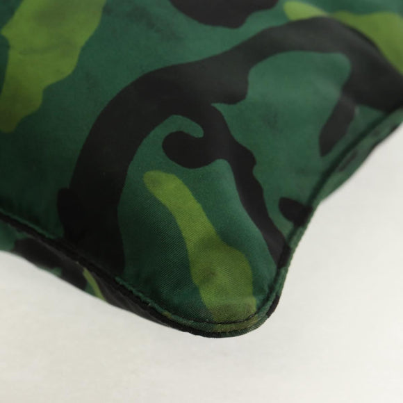 PRADA Camouflage Umhängetasche Nylon Grün Silber Auth 149451V
