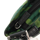 PRADA Camouflage Umhängetasche Nylon Grün Silber Auth 149451V-9