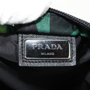 PRADA Camouflage Shoulder Bag Nylon Green Silver Auth 149451V-23
