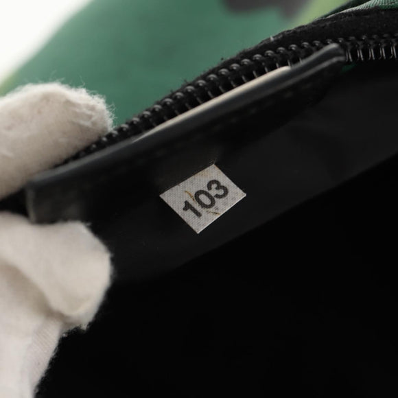 PRADA Camouflage Shoulder Bag Nylon Green Silver Auth 149451V