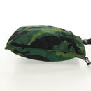 PRADA Camouflage Umhängetasche Nylon Grün Silber Auth 149451V-4
