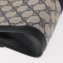 GUCCI GG Supreme Sherry Line Clutch Bag PVC Leather Navy 84 01 006 Auth 149456-10