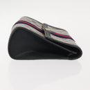 GUCCI GG Supreme Sherry Line Clutch Bag PVC Leather Navy 84 01 006 Auth 149456-4