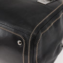 CHANEL COCO Mark Hand Bag Leather Black Silver CC Auth 149457-16