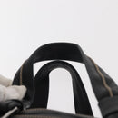 CHANEL COCO Mark Hand Bag Leather Black Silver CC Auth 149457-8