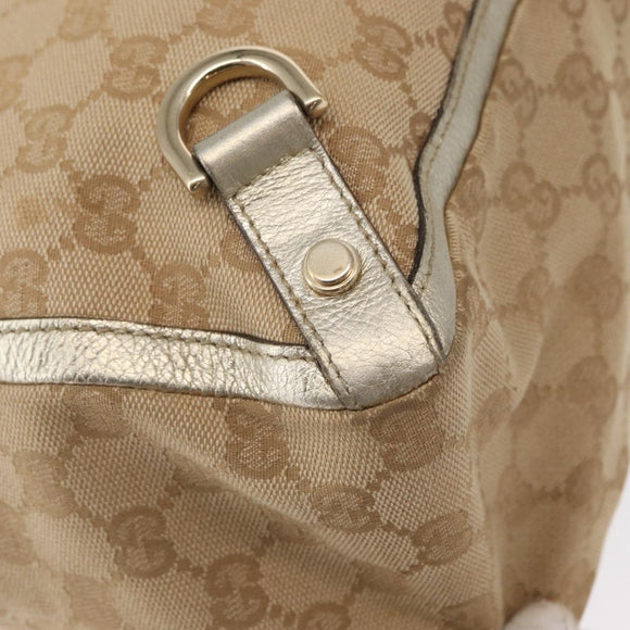 GUCCI GG Canvas Abbey Tote Bag Beige Gold 141472 Auth 149458