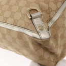 GUCCI GG Canvas Abbey Tote Bag Beige Gold 141472 Auth 149458-15