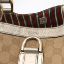 GUCCI GG Canvas Abbey Tote Bag Beige Gold 141472 Auth 149458-17