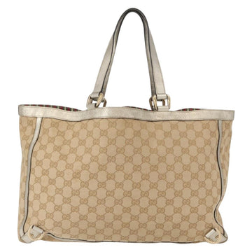 GUCCI GG Canvas Abbey Tote Bag Beige Gold 141472 Auth 149458 - 0