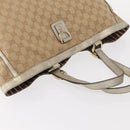 GUCCI GG Canvas Abbey Tote Bag Beige Gold 141472 Auth 149458-7