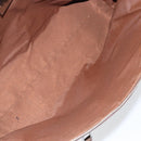 GUCCI GG Canvas Hand Bag Leather Brown Gold Auth 149459-11