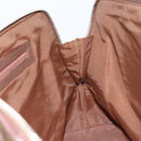 GUCCI GG Canvas Hand Bag Leather Brown Gold Auth 149459-19