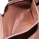 GUCCI GG Canvas Hand Bag Leather Brown Gold Auth 149459-22