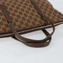 GUCCI GG Canvas Hand Bag Leather Brown Gold Auth 149459-7