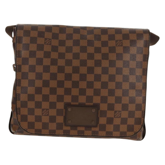 LOUIS VUITTON Damier Ebene Brooklyn MM Shoulder Bag N51211 LV Auth 149463V