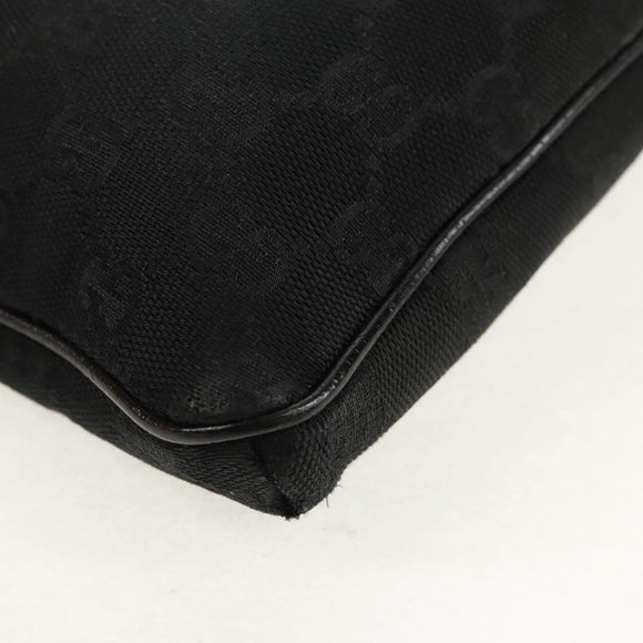 GUCCI GG Canvas Shoulder Bag Black 141863 Auth 149465V