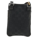 GUCCI GG Canvas Shoulder Bag Black 141863 Auth 149465V-2