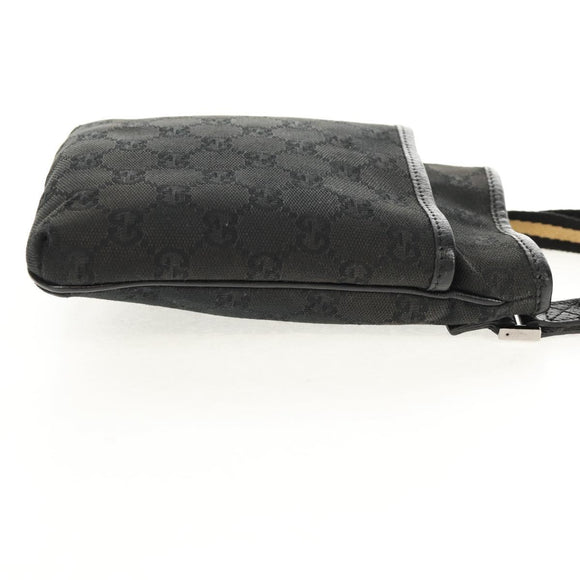 GUCCI GG Canvas Shoulder Bag Black 141863 Auth 149465V