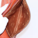 MCM Studs Chain Shoulder Bag Leather Orange Gold Auth 149467-22