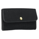 Christian Dior Trotter Canvas Clutch Bag Black Gold Auth 149470-1
