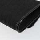 Christian Dior Trotter Canvas Clutch Bag Black Gold Auth 149470-10