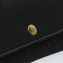 Christian Dior Trotter Canvas Clutch Bag Black Gold Auth 149470-12